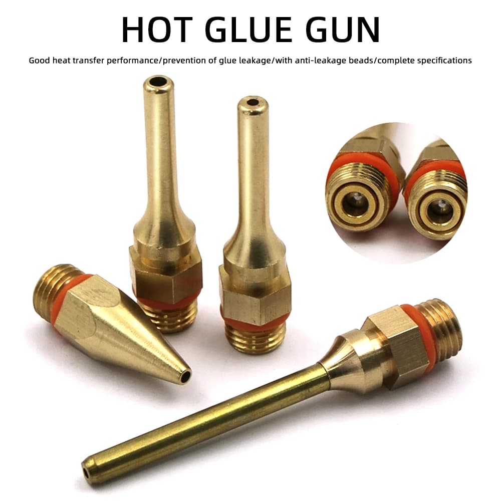 Pure Copper Hot Melt Glue Gun Nozzle 2.0x70mm 3.0x50mm 2.0x50mm Long Short Small-bore Large Diameter Glue Gun Nozzle