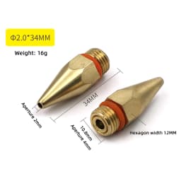Pure Copper Hot Melt Glue Gun Nozzle 2.0x70mm 3.0x50mm 2.0x50mm Long Short Small-bore Large Diameter Glue Gun Nozzle