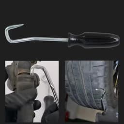 Automotive Hose Removal Hook Tool Made of Steel for Fuel and Radiator Pipes with Comfortable Nylon Handle for Safe Handling