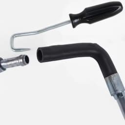 Automotive Hose Removal Hook Tool Made of Steel for Fuel and Radiator Pipes with Comfortable Nylon Handle for Safe Handling