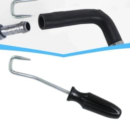 Automotive Hose Removal Hook Tool Made of Steel for Fuel and Radiator Pipes with Comfortable Nylon Handle for Safe Handling