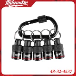 Milwaukee 48-32-4537 5PC Carabiner Bit Holder Set Portable Heavy-Duty Tool Organizer for Contractors & DIY Workers