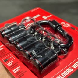 Milwaukee 48-32-4537 5PC Carabiner Bit Holder Set Portable Heavy-Duty Tool Organizer for Contractors & DIY Workers