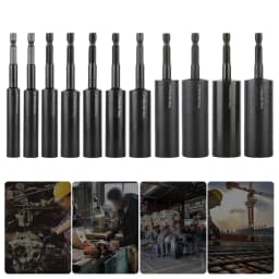110mm Deepen Socket Wrenches Hexagon Nut Driver Drill Bit H8-H14 Sleeve Adapter Auto Repair Workshop Work Construction