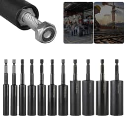 110mm Deepen Socket Wrenches Hexagon Nut Driver Drill Bit H8-H14 Sleeve Adapter Auto Repair Workshop Work Construction