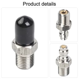 8mm Quick Connect Check Valve Assembly with Filter for High Pressure Pump Refill M10x1 Stainless Steel Fitting