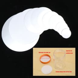 200pcs 20-82mm PET Plastic Bottle Electromagnetic Induction Sealing Foils Liners PE Cosmetic Can Aluminum Foil Sealing Film