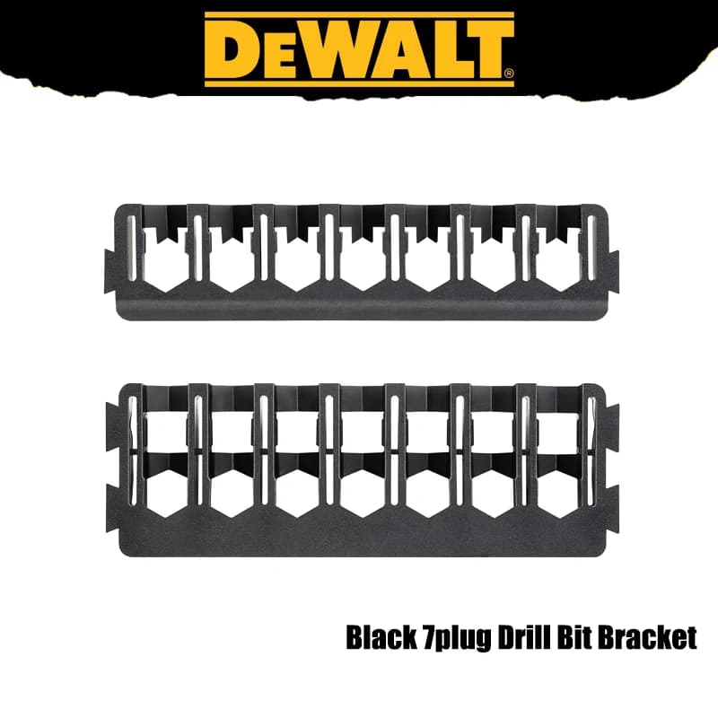 DEWALT Original Black 7plug Drill Bit Bracket Set Tool Parts DIY Storage Screw Tool Part