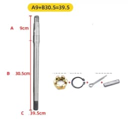 1PC Steel Electric Tricycle Rear Axle Half Shaft 18-Tooth 9 Shaft Head 6205 Bearing Rear Axle Drive Shaft Replacement