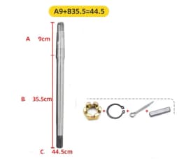 1PC Steel Electric Tricycle Rear Axle Half Shaft 18-Tooth 9 Shaft Head 6205 Bearing Rear Axle Drive Shaft Replacement