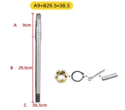 1PC Steel Electric Tricycle Rear Axle Half Shaft 18-Tooth 9 Shaft Head 6205 Bearing Rear Axle Drive Shaft Replacement