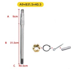 1PC Steel Electric Tricycle Rear Axle Half Shaft 18-Tooth 9 Shaft Head 6205 Bearing Rear Axle Drive Shaft Replacement