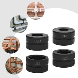 U16/20/25/32mm Presser Jaws Set,Crimping Dies Tubular Clamp Kit,Crimp Inserts for Most Hydraulic or Mechanical Crimping Pliers