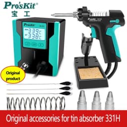 Pro'sKit SS-331H Electric Tin Suction Pump Soldering Iron Tin Gun TinTin Pump Accessories Slag Suction Device Heater Needle Mat