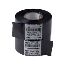 30mmx100m Black Hot Stamping Foil Thermal Transfer Ribbon Resin for Coder Printer Machine, Black Color Ribbon for Coding Machine