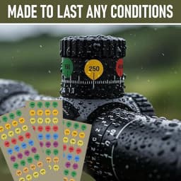 /5/10 Sheets Rifle Scope Turret Stickers, Rifle Scope Turret Tags For Long Range Shooting Hunting, Fit Most Scope Caps"