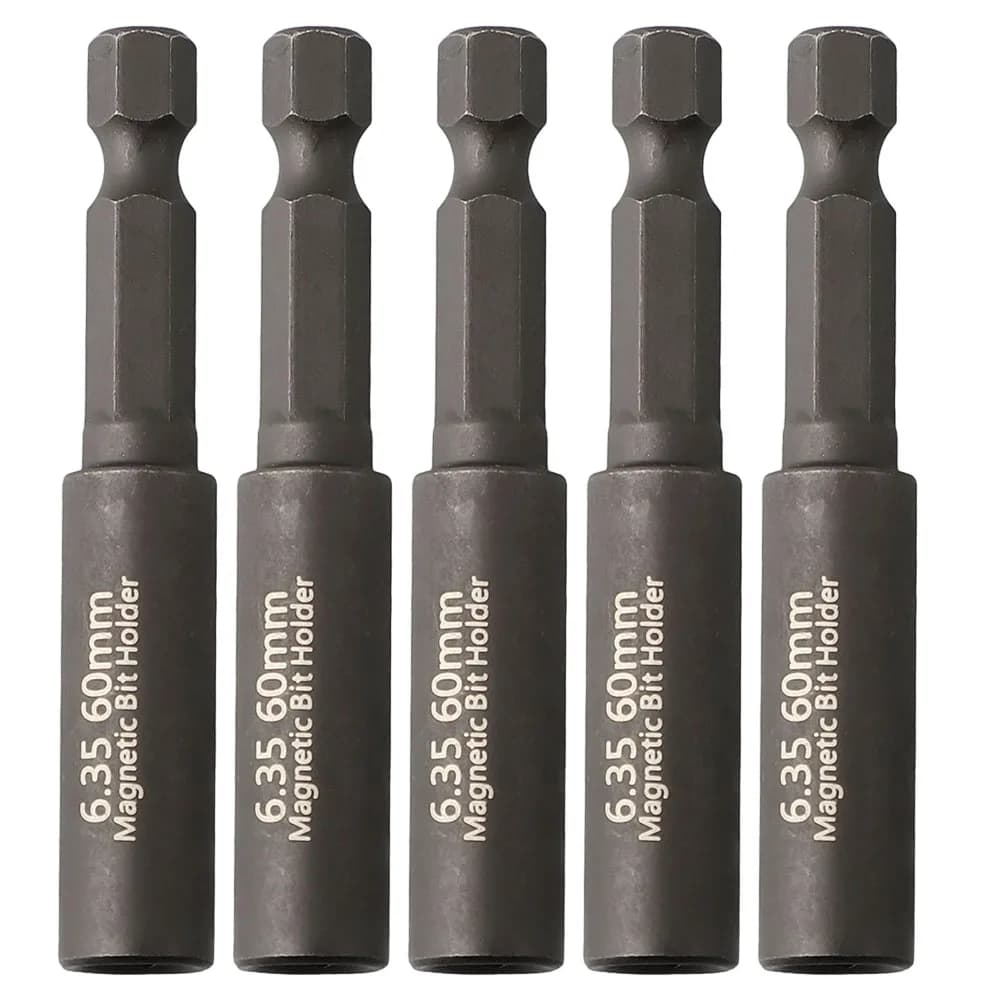 2/5pcs 1/4In Head Extension Rod Screwdriver Magnetic Transfer Extension Rod Screwdriver Bit Holder Internal Hexagonal Screw