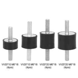 4pcs M6 Rubber Double Male Thread Anti Vibration Isolator Mounts Silentblock Car Boat Bobbins Rubber Mount M6 Silentblock