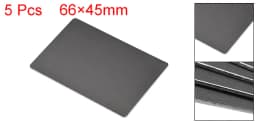 Uxcell 5Pcs Blank Metal Business Card 1mm Thickness Anodized Aluminum Plate Blanks Card for DIY Laser Printing Engraving Black