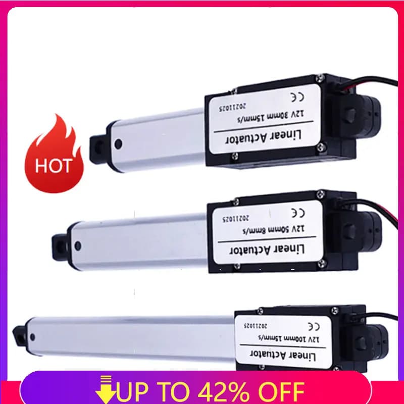30mm/50mm/100mm DC 12V Mirco Electric Linear Actuator 30N/60N/90N/150N Motor Controller Mini Eectric Push Rod Putter