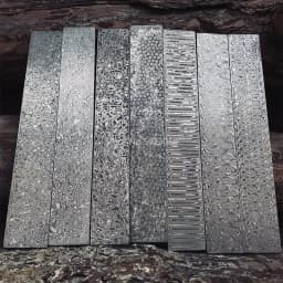 1piece Damascus Steel DIY Knife Making Material Rose Sandwich Pattern Steel Knife Blade Blank Has Been Heat Treatment
