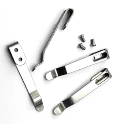 1pc Stainless Steel Folding Knife Back Clip DIY Making Accessories Pocket Waist Clamp Knives Tool Parts With 3pcs M2.5 Screws