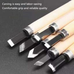 12pcHandmade woodworking carving Wood Carving Chisels Set For Basic Cutting&Detailed Woodworking DIY Hand Tools Gouges Knife Kit