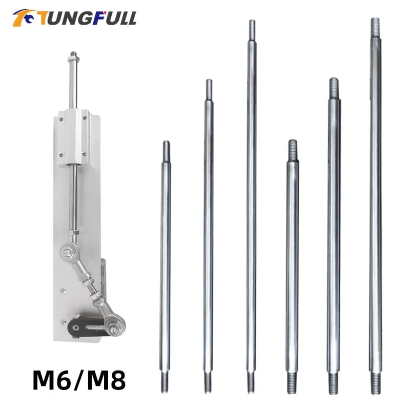 M6 M8 DIY Reciprocating Push Rod Reciprocating Cycle Linear Actuator Parts Linear Actuator Push Rod Reciprocating Line Axis