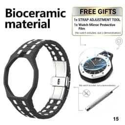 For Bracelet Royal pop Swatch Strap Oak,Steel Bioceramic Belt Arm Band Case Piguet Multiple Materials 40mm