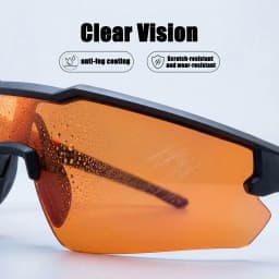 Milwaukee Safety Goggles with Orange Mirror, Anti Fog and Scratch Resistant, Comfortable and Safe Outdoor Goggles 4932498548