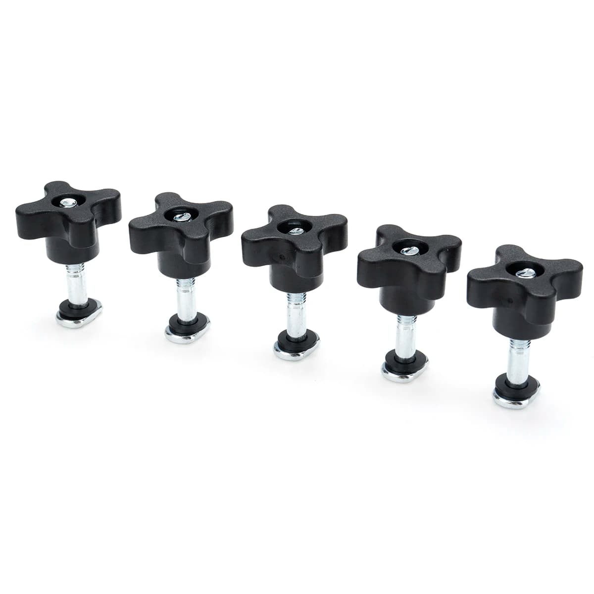 5pcs T-Track Knob Kit with 7 Star Threaded for Woodworking Jigs and Fixtures