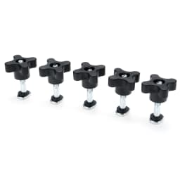 5pcs T-Track Knob Kit with 7 Star Threaded for Woodworking Jigs and Fixtures