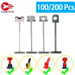 50/200pcs Replacement Steel Needles for Ceramic Tile Leveling System Clips Wedges Spacers Floor Tile Laying Construction Tools