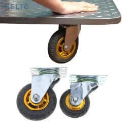 1Pcs Soft Elastic Rubber Caster 3/4 Inches Universal Caster Wheels Profile Castor Wheels With Brakes Floor Marks Silent Casters
