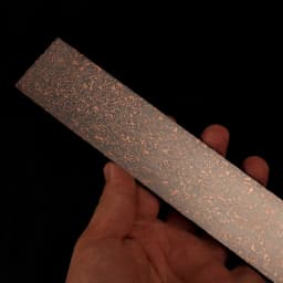 Copper Damascus San Mai Steel Bar, 45 Layers Cu-Mai Knife Blade Blank, Pre-hardened Stainless Steel for DIY Knife Making