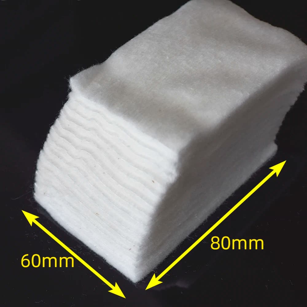 Japanese Organic 100% Cotton Soft Pad 50/100 sheets 60x80mm Unbleached Repacked Cotton