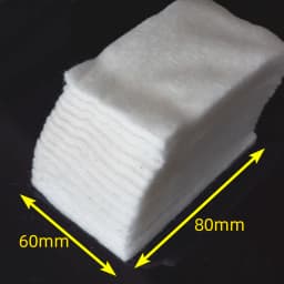 Japanese Organic 100% Cotton Soft Pad 50/100 sheets 60x80mm Unbleached Repacked Cotton