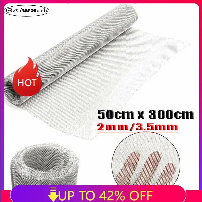 50cm x 300cm Fine Aluminium Modelling Mod Mesh Wire Filter Sheet Hole Dia 2mm/3.5mm Aluminum Wire Mesh Paint Screening Filter
