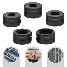 M/V-Contour 12/15/18/22/28mm Presser Jaws Set,Crimping Dies Tubular Clamp Kit,Crimp Inserts for Crimping Copper Tubes
