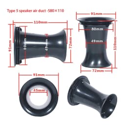 1PCS Speaker Bass Tube Accessories Reflex Port Plastic Car DJ Speaker Subwoofer Bass For Reflex Inverted Audio Woofer