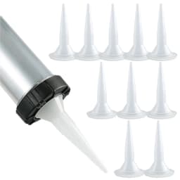 10Pcs Caulking Nozzle Universal Plastic Glue Gun Head Caulking Nozzle Tip Mouth Structural Glue Nozzles Construction Tool Parts
