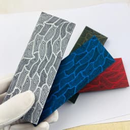 New Style G10 Knife Handle Material Damascus Pattern Diy Handle Composite Material G-10 Tool Patch Material 130x45x8mm