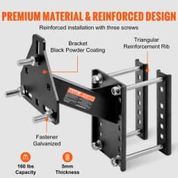 SucceBuy 160 lbs Spare Tire Carrier with Mounting Screws Bracket Lugs On Bolt Patterns Tire Mount Wheel Holder for Trailers RV