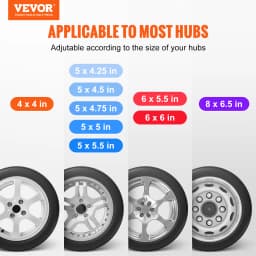 SucceBuy 160 lbs Spare Tire Carrier with Mounting Screws Bracket Lugs On Bolt Patterns Tire Mount Wheel Holder for Trailers RV