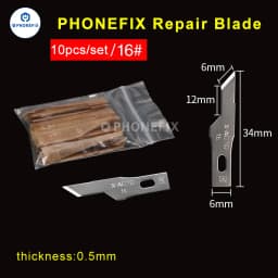 10PCS Stainless Steel Blades with Handle Wood Cutting Engraving Tool Set Mobile Phone BGA IC Chip Glue Removal Repair Hand Tools