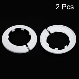 uxcell 2 Pcs Pipe Collar 64/75/90mm PP Radiator Escutcheon Water Pipe Cover Decoration White