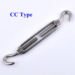 M5~M24 Turnbuckle 304 Stainless Steel Wire Rope Tension Device Shading Net Tarpaulin Installation DIY Tools Flange Bolt Hook