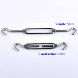 M5~M24 Turnbuckle 304 Stainless Steel Wire Rope Tension Device Shading Net Tarpaulin Installation DIY Tools Flange Bolt Hook
