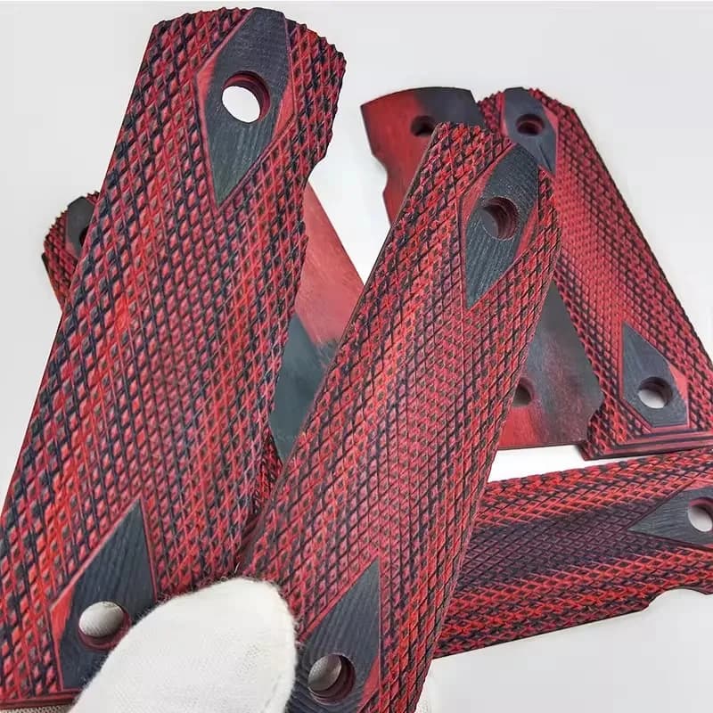 1pair tactics  pistol 1911 grips High Polished Wood Grips  custom Grips  CNC Material 1911 accessories