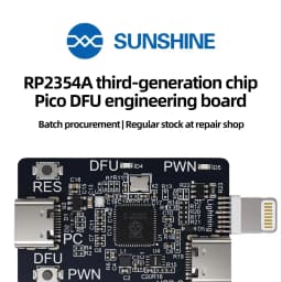 SUNSHINE RP2354A Third‑Gen Chip Pico DFU Engineering Board One‑Click DFU PWND USB‑Liter8 Purple Mode Tool for iPhone XR‑11PM